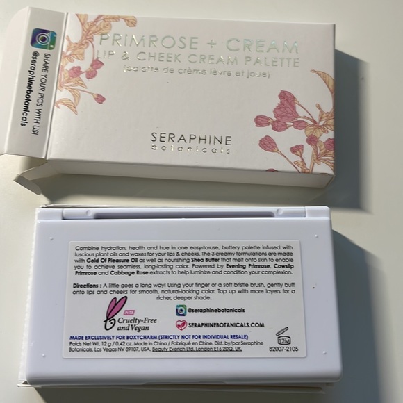 Seraphine botanicals primrose and cream lip and cheek cream palette - Picture 2 of 3
